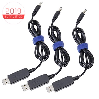 ใหม่ สายเคเบิลแปลงแรงดันไฟฟ้า USB เป็น DC 5V 5.5x2.1 มม. DC ตัวผู้ 1 เมตร