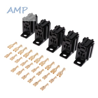 ⚡READYSTOCK⚡Relay Sockets Car Plastic and Metal With 25pcs Copper Terminals 12V/24V