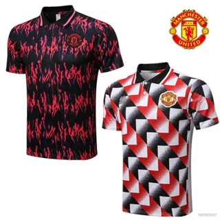 Si 2022-2023 MU เสื้อโปโลแขนสั้น ลายทีมฟุตบอล MU สําหรับผู้ชาย และผู้หญิง