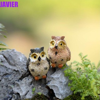 JAVIER ตุ๊กตานกฮูก เรซิ่น ขนาดเล็ก น่ารัก สําหรับตกแต่งบ้านตุ๊กตา