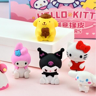 SANRIO ยางลบ ลายการ์ตูนปิกาจู ซานริโอ้ แบบถอดออกได้ เหมาะกับของขวัญ เครื่องเขียน แบบสร้างสรรค์ สําหรับเด็กนักเรียน