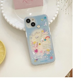 เคสโทรศัพท์มือถือแบบแข็ง ลายกามเทพ สีฟ้า สําหรับ iPhone 11 12 12Pro 12ProMax 13 13Pro 13ProMax 14 14Pro 14ProMax