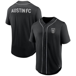 Qy MLS เสื้อคาร์ดิแกนเบสบอล พลัสไซซ์ ลาย Austin FC