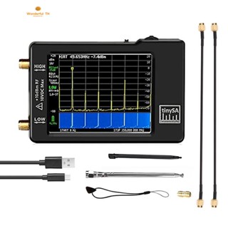 เครื่องวิเคราะห์สเปกตรัม หน้าจอสัมผัส 2.8 นิ้ว อินพุต 0.1MHZ-350MHZ และ UHF สําหรับเครื่องวิเคราะห์ความถี่ 240MHZ-960MHZ สีดํา