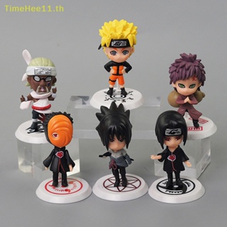 Timehee โมเดลฟิกเกอร์ PVC รูปปั้นอนิเมะ Naruto Shippuden ของเล่น สําหรับเก็บสะสม 6 ชิ้น ต่อชุด