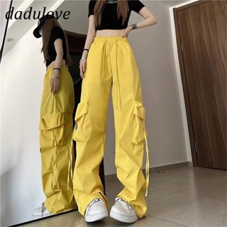 DaDulove💕 New American Ins High Street Large Pocket Casual Pants Niche High Waist Wide Leg Pants Trousers