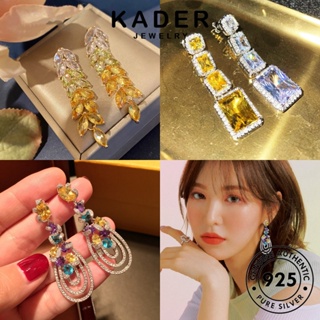 Kader Jewelry ต่างหูสตั๊ด เงิน 925 ประดับไพลินทับทิม เครื่องประดับหรูหรา สําหรับผู้หญิง M100