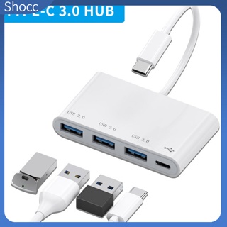 Shocc อะแดปเตอร์ฮับ Usb 3.0 Type C 4 พอร์ต สําหรับคีย์บอร์ดเกมแพด