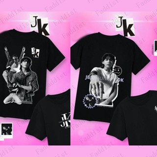 เสื้อยืดแขนสั้นลําลอง คอกลม ผ้าฝ้าย พิมพ์ลาย KPOP Bangtan Boys JK Jung Kook สําหรับผู้ชาย และผู้หญิง