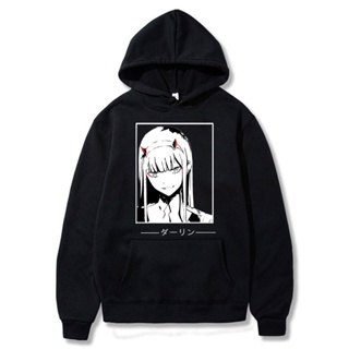 ขายดี เสื้อกันหนาวลําลอง มีฮู้ด ลาย ZW Zero Two Darling In The Franxx เหมาะกับของขวัญวันวาเลนไทน์ สําหรับผู้ชาย