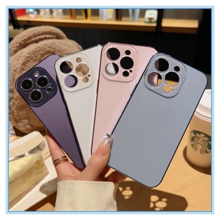 ใหม่ เคสไอโฟน14 เคสไอโฟน11 เคสโทรศัพท์มือถือ PC แบบแข็ง ด้วยไมโครแท็ก ป้องกันเต็มเลนส์ สําหรับ for iphone14 Iphone 14 pro max 14 Plus 13 12 11 Pro Max