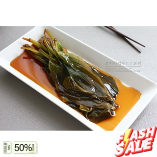 ส่งจากไทย 명이나물 ใบกระเทียมป่าดองซีอิ้ว Ilga Pickled Wild Garlic Leaves in Soy Sauce 200g