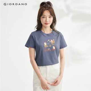 GIORDANO เสื้อยืดผู้หญิง Womens Printed Tee 05393205