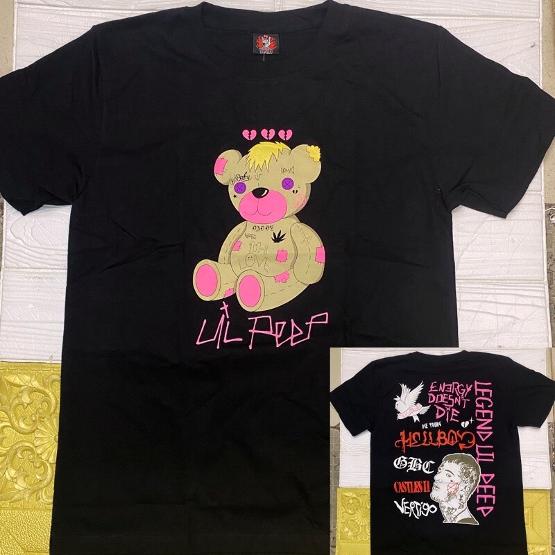 เสื้อยืด Lil Peep Hip Hop Black T Shirtsize: S-5XL