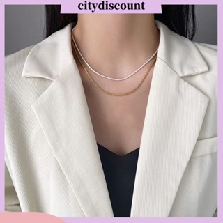 &lt;citydiscount&gt; สร้อยคอโช้กเกอร์ แวววาว ไม่มีจี้ เครื่องประดับ โซ่ เครื่องประดับ ตกแต่ง งานวิจิตร ยอดนิยม ประกายแวววาว