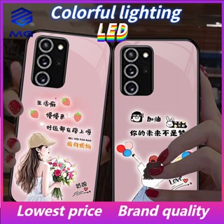 Mg เคสโทรศัพท์มือถือ LED สําหรับ Samsung S23ULTRA S23Plus S21Plus S22Plus S22ULTRA S20PLUS A53 A73 A12 A14 A72 A71 A52 A51 A32 A21S NOTE10 10Plus NOTE20ultra