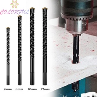 【COLORFUL】Drill Bits 1 Pc 2 Flute 6/8/10/12mm Diameter Black Carbide Multi-function