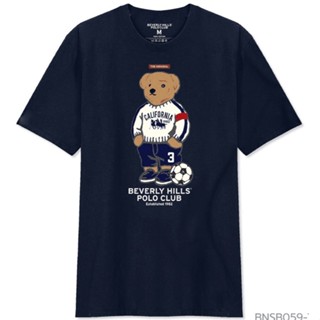 POLO BEAR เสื้อยืดแขนสั้นพิมพ์ลายหมีตลก