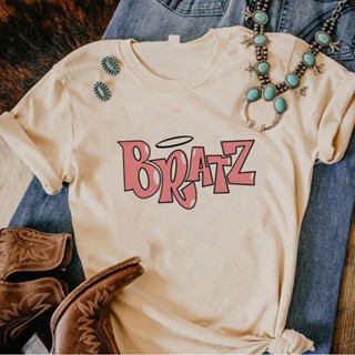 เสื้อยืด พิมพ์ลาย Bratz แฟชั่นฤดูร้อน 2000s สําหรับผู้หญิง