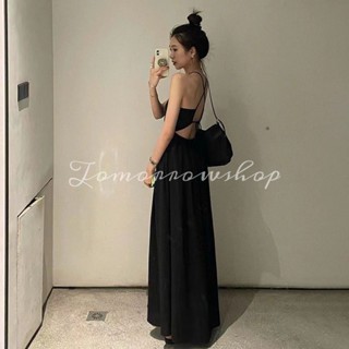 Tomorrow ชุดแฟชั่นผู้หญิง กระโปรงเอวสูง เปิดหลัง ใส่ไปคลับ ปาร์ตี้ 2023NEW  LHE0127