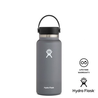 Hydro Flask ขวดน้ําสุญญากาศ สเตนเลส ปากกว้าง 32 40 ออนซ์ 2.0 แบบพกพา สีเทา สําหรับเล่นกีฬา