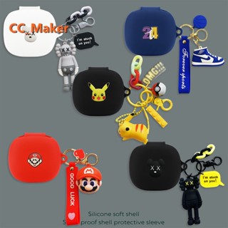 For JBL Live Flex Protective Case Pokemon Pikachu Keychain Pendant JBL Live Flex Silicone Soft Case Shockproof Case Protective Case Cartoon Mario Dinosaur Creative Shoes Kaws JBL Live Pro+ / JBL Wave Flex Cover Soft Case