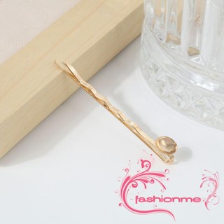 Fashionme- กิ๊บติดผมหน้าม้า สีทอง หรูหรา เครื่องประดับผม ของขวัญสําหรับผู้หญิง สบาย ๆ ทุกวัน