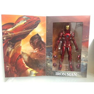 Hc โมเดลฟิกเกอร์ การ์ตูนอนิเมชั่น Avengers Iron Man MK46 23.3 ซม. พร้อมกล่องไฟ