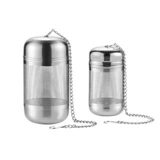 2pcs Seasoning Kitchen Stainless Steel Home Office Extended Fine Mesh Brewing Small Large Chain Hook For Cup Tea Infuser