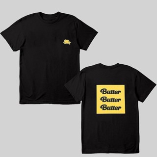 เวรเอ้ย  เสื้อยืด พิมพ์ลายโลโก้ Bts Butter Butter Butter Butter Butter DTFเสื้อยืดพิมพ์ลาย