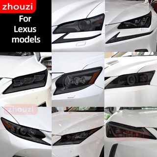 สติกเกอร์ฟิล์ม TPU ป้องกันไฟหน้ารถยนต์ สีดํา สําหรับ Lexus ES 300h NX CT GS IS LC LS RX LX570 RC UX GX F Sport 2022 2 ชิ้น