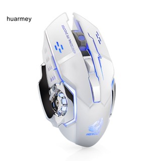 Huarmey Free Wolf X8 เมาส์ออปติคอลไร้สาย 24GHz 2400DPI 6 คีย์ รับสัญญาณ USB