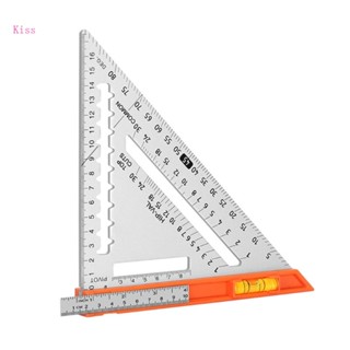 Kiss ไม้บรรทัดสามเหลี่ยม ทรงสี่เหลี่ยม พร้อมไม้บรรทัดวัดระดับ สําหรับช่างไม้