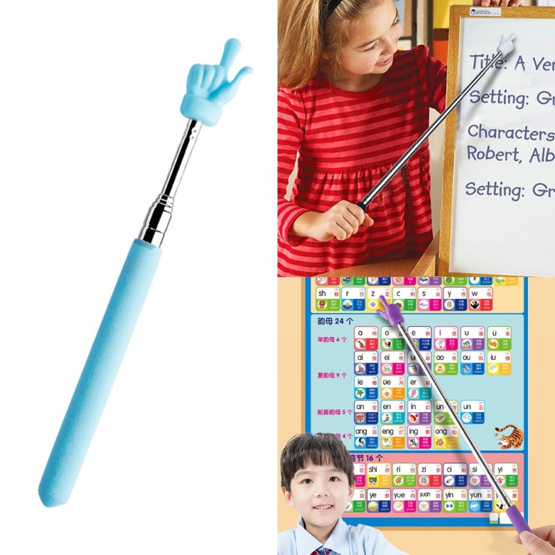 Top Telescopic ครูตัวชี้ขยาย Hand Pointer Finger Pointer Stick Mini Retractable Classroom Pointer สํ