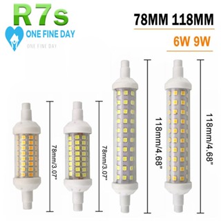 หลอดไฟฮาโลเจน R7s LED 78 มม. 118 มม. R7s 6w 9w SMD 2835 Lampada 220V240V G3J1