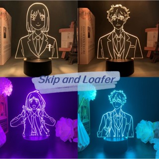 โคมไฟกลางคืน LED รูปอนิเมะ Mitsumi Sousuke 3d ชาร์จ USB สําหรับตกแต่งบ้าน