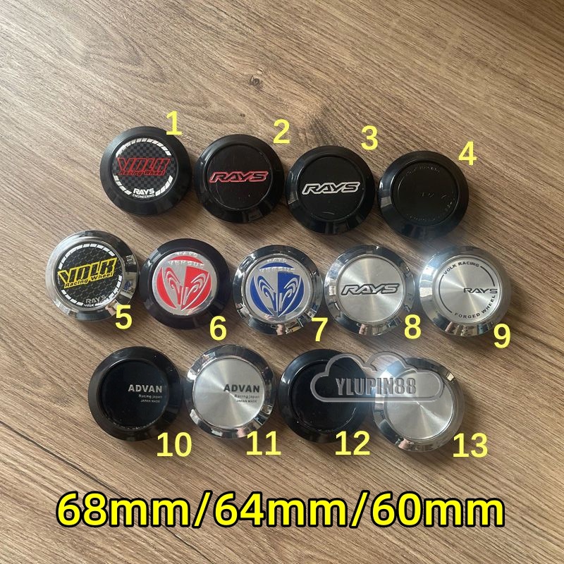 ฝาครอบดุมล้อรถยนต์ 68 64 60 มม. สําหรับ Rays Advan Volk CE28 TE37 G25 4 ชิ้น