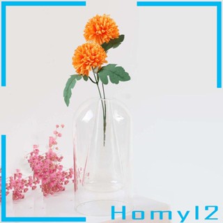 [HOMYL2] แจกันแก้ว สองชั้น แจกันดอกไม้ แจกันดอกไม้ จัดระเบียบเครื่องประดับ แจกันดอกไม้ เรียบง่าย แจกันดอกไม้ แก้วใส สําหรับชั้นวางหนังสือ ตกแต่ง