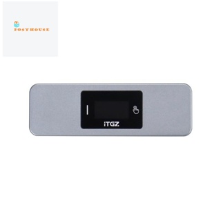 Itgz เคส M.2 NVMe SATA NGFF SSD USB 3.2 Gen2 10Gbps 2280 M.2 SSD สีเทา โปรโตคอลคู่ UASP