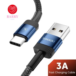 Barry QC 3.0 สายชาร์จเร็ว QC3.0 USB C 3A USB Type C 0.5 1 2 เมตร สําหรับแล็ปท็อป แท็บเล็ต