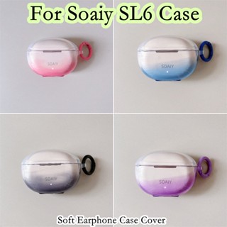 【imamura】เคสหูฟัง แบบนิ่ม ไล่โทนสี สําหรับ Soaiy SL6 SL6