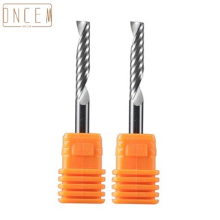 【ONCEMOREAGAIN】Industrial 2pcs Single Flute Spiral Carbide Aluminium Straight shank End mill