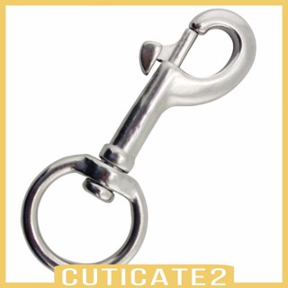 [Cuticate2] Single Swivel Eye Bolt Snap Hook Rotating Snap Hook Stainless Steel Scuba Diving Clips Swivel Snap Hook for Leather Craft Marine Industries