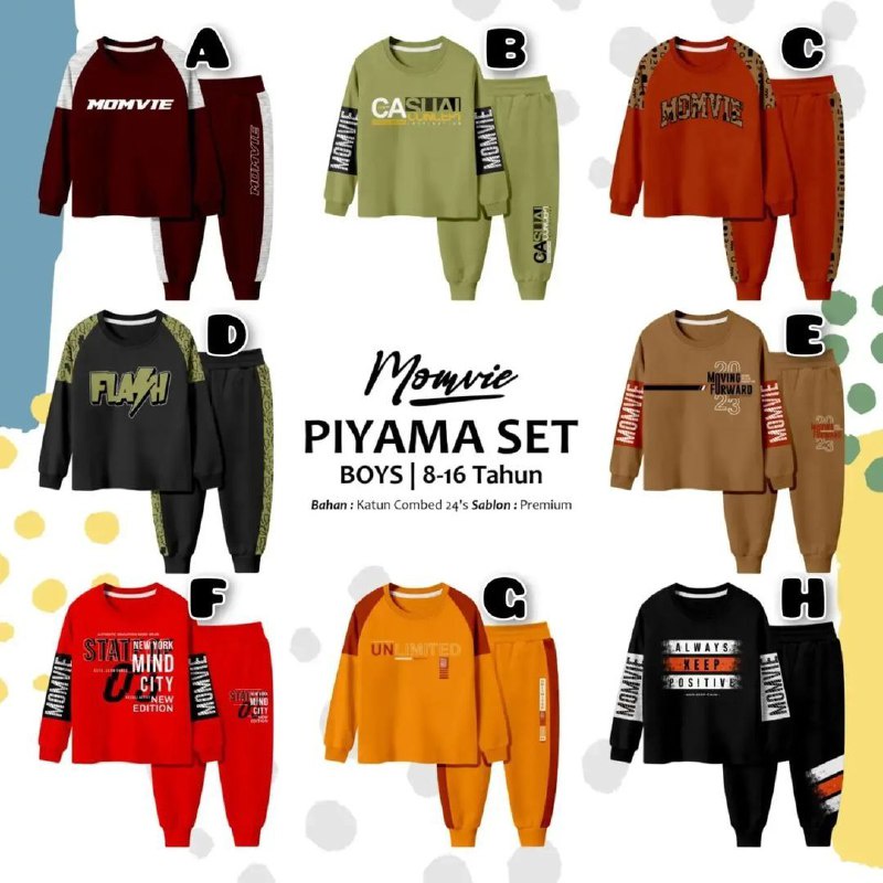 CHILDRENS PAJAMAS SET BOY SERIES MOPB