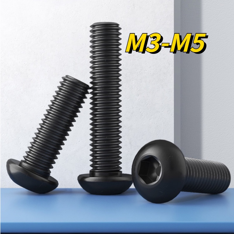 [XNY] ซ็อกเก็ตสกรู หัวหกเหลี่ยม M3 M4 M5 เกรด 10.9 สีดํา