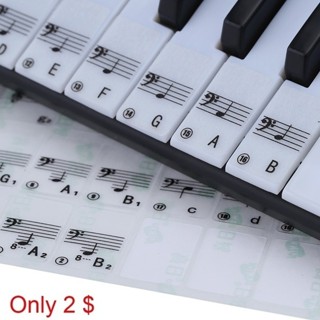 (cf1) สติกเกอร์ใส 49 61 คีย์ 88 คีย์ สําหรับติดคีย์บอร์ด เปียโน