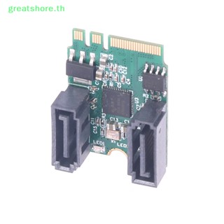 Greatshore อะแดปเตอร์การ์ดขยายฮาร์ดดิสก์ M2 เป็น SATA3.0 KEY A + E WIFI M.2 เป็น SATA TH