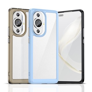 สําหรับ Huawei Nova 11/11 Pro/ 11 Ultra เคส ELVEV ใส PC แข็ง ด้านหลัง + นิ่ม TPU กันชน กล้อง ฝาครอบป้องกัน