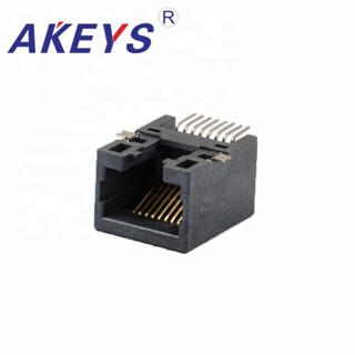 อะแดปเตอร์เชื่อมต่อไวไฟ 5222-8P8C 90 องศา RJ45 พอร์ตเดียว RJ45 10 ชิ้น