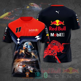 Xzx180305 เสื้อยืดแขนสั้น พิมพ์ลาย Red Bull Racing Teams Czech Perez F1 แฟชั่นฤดูร้อน สําหรับผู้ชาย และผู้หญิง